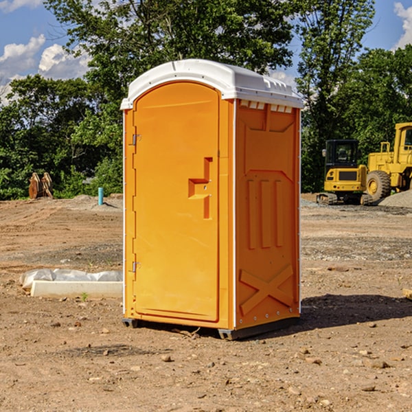 how often are the portable restrooms cleaned and serviced during a rental period in Stroh IN